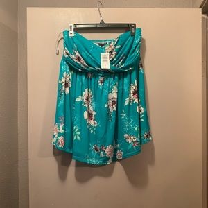 Torrid turquoise floral top